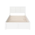 thumbnail image 6 of AFI Madison Full Solid Wood Platform Bed with Footboard & Full Trundle in White, 6 of 7