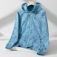 thumbnail image 2 of Men's Summer New Lightweight Jackets Unisex Sun Protection Hooded Coat Long Sleeve Sports Outdoor Hiking Zipper Coats with Pockets Light Blue 4XL, 2 of 9