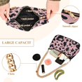 thumbnail image 4 of Leopard Spots Black Pink Womens Chain Shoulder Bag Tote Handbag Clutch Hobo Purse with Zipper for Travel Casual, 4 of 7