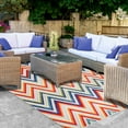 thumbnail image 2 of Superior Acacia Zigzag Indoor/Outdoor Area Rug, Cream, 6' x 8' 10", 2 of 7