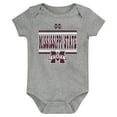 thumbnail image 3 of Newborn Maroon Mississippi State Bulldogs Sunday Comics 3-Pack Bodysuit Set, 3 of 4
