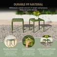 thumbnail image 6 of WestinTrends Playa Plastic Modern Outdoor Patio Accent Side Tables (Set of 2), Olive Green, 6 of 14