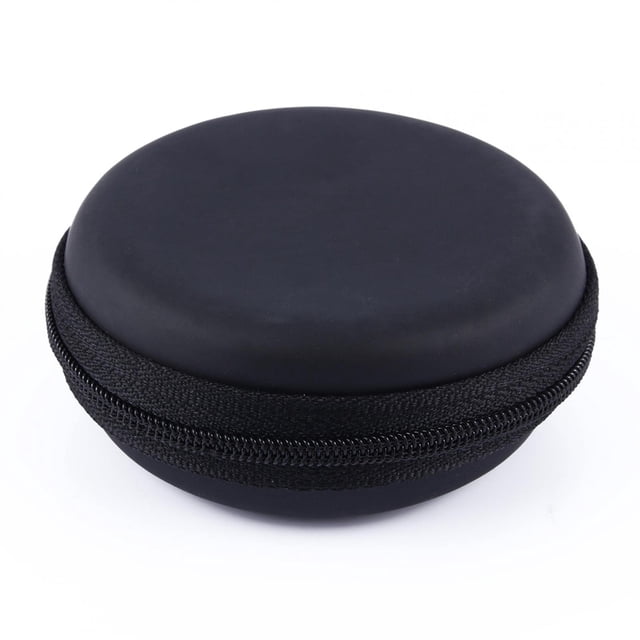 Mini Estuche para Auriculares Plano Y Redondo PU Mini Auricular Cable de Datos Bolsa de Almacenamiento Estuche de Almacenamiento Duro Reemplazo de Bolsa para Auriculares Tarjetas ANGGREK Otros