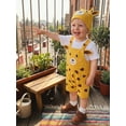 thumbnail image 4 of RUINIXCW Infant Baby Boy Girl Giraffe Outfit Nebworn Baby Photography Outfits Boys Girls Summer Rompers Clothes Sleeveless Bodysuit Jumpsuit Overalls with Hat, 4 of 7