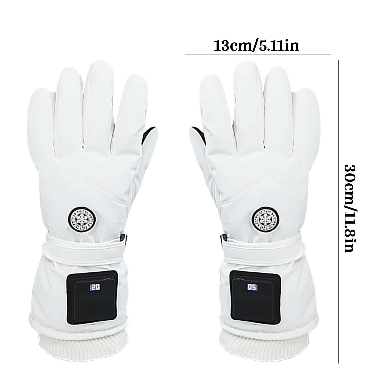 USB Heated Gloves Rechargeable Heating Gloves for Men and Women with Digital Display, Battery Heated Winter Gloves for Skiing Snowboarding and Outdoor Cold Weather
