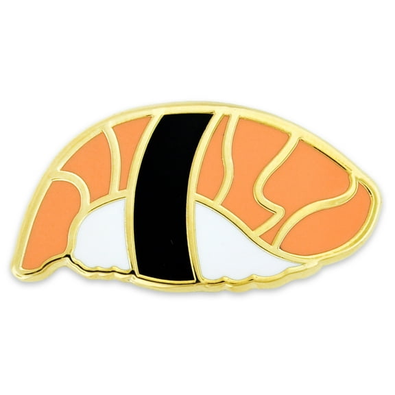 PinMart's Salmon Sushimi Sushi Enamel Lapel Pin 7/8"x7/16"