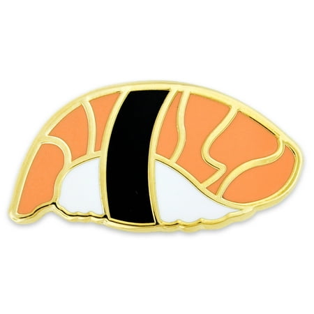 PinMart's Salmon Sushimi Sushi Enamel Lapel Pin 7/8"x7/16