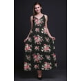 thumbnail image 2 of Bimba Robe Longue Décontractée en Rayonne Florale pour Femmes Bretelles Spaghetti Maxi Robe d'Été-moyenne, 2 of 5