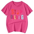 thumbnail image 6 of Gubotare Girls Summer Blouses Baby Girls Basic T-Shirt Short Sleeve Crewneck Tee 1T-2T,Hot Pink, 6 of 6