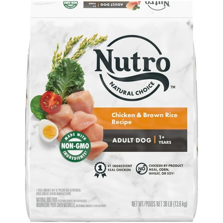 NUTRO NATURAL CHOICE Chicken & Brown Rice Dry Dog Food for Adult Dog, 30 lb. Bag