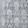 thumbnail image 3 of Benjara Emma 9 Piece Polyester Queen Comforter Set, Gray Silver Velvet Damask Print, 3 of 5