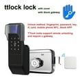 thumbnail image 2 of Door Lock, Finrprint Gate Lock Tuya Outdoor TTlock Smart Door Lock Digital IC Card Rim Electronic Door Lock Suitable For Home Garden ,Easy to Install, 2 of 7