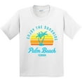 thumbnail image 3 of Inktastic Summer Enjoy the Sunshine Palm Beach Florida in Blue Youth T-Shirt, 3 of 5