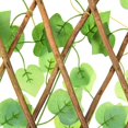thumbnail image 2 of HSHDLDF Fence Privacy Screen Patio Fence Privacy Screen Retractable Fence Patio Artificial Decorative Fence with Grape Leaf Plant Fence Wood Garden (3), 2 of 4