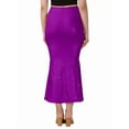 thumbnail image 4 of Stylesindia Shimmer Stretchable Saree Shapewear Long Skirt for Women for Beach, Night Out, Regular, Office, Party ( X-Large, Purple), 4 of 5