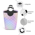 thumbnail image 4 of Picia Fish Scale1 Laundry Basket With Handles Laundry Hamper Toys Storage Organizer Foldable Bucket Washing Bin Dirty Clothes Bag For Home Bathroom Bedroom Dorm, 4 of 6
