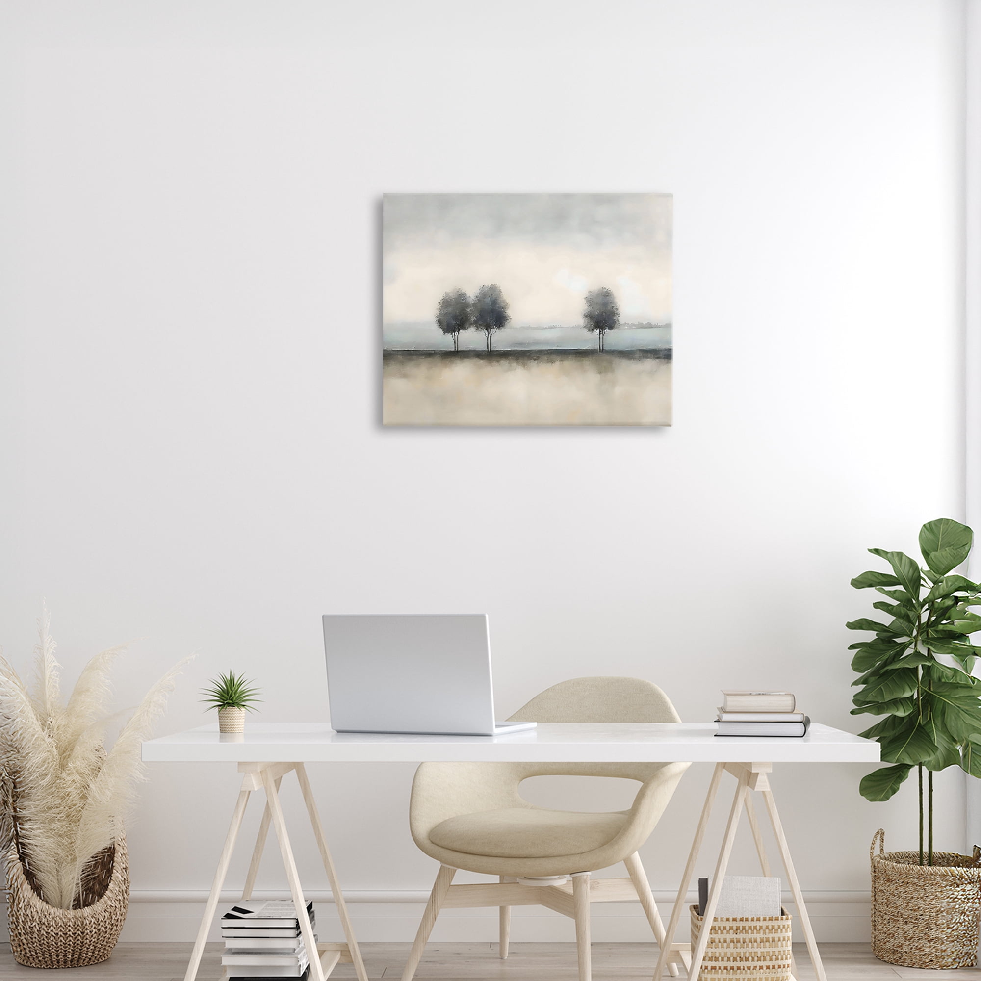 Stupell Industries Muted Trees Horizon Canvas Wall Art, design by Riley B
