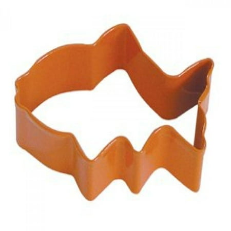 R & M Polyresin Coated Fish Cookie Cutter, 3-Inch Orange
