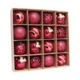 thumbnail image 2 of Fmbmuo 16-Piece Painted Christmas Ball Ornaments 6cm, Christmas Decorations, Seasonal Hanging Decor Set, Business Holiday Decor（G）, 2 of 3