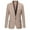Khaki M, variant on Flap Pockets Long Sleeve Men Blazer Solid Color Single Button Lapel Suit Jacket Male Clothing