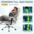 thumbnail image 4 of Homall Ergonomic Executive Office Desk Chair 500 lbs Capacity High Back with Footrest Lumbar Support Reclining Adjustable Height & Swivel Wheels,White, 4 of 7