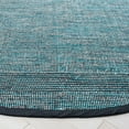 thumbnail image 3 of SAFAVIEH Montauk Kelsey Distressed Cotton Area Rug, Turquoise/Black, 6' x 6' Round, 3 of 8