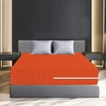 thumbnail image 3 of 100% Egyptian Cotton L Shape Zipper Mattress Cover, 800 TC, 10 Inch Deep Pocket Twin Size (39x75), Stripe Orange, 3 of 6