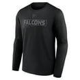 thumbnail image 2 of Men's Black Atlanta Falcons Tonal Wordmark Long Sleeve T-Shirt, 2 of 3