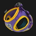 thumbnail image 6 of Chihuahua Yorkies Teddy Chest Straps Breathable Reflective Puppy Harness Pet Dog Leash Mesh Vest PURPLE&YELLOW S, 6 of 8