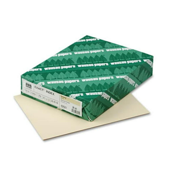 Wausau Paper Colored Card Stock- 110lb- Ivory- Letter- 250 Sheets/Pack