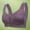 Purple, variant on Women Plus Size Bra,Large Size No Underwire Bras,Wireless Bra,Everyday Bras,Plus Size Soft Comfortable Wide Shoulder Strap Front Zipper Seamless Breathable Bras
