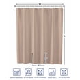 thumbnail image 4 of Split Shower Curtain for Transfer Bench, Warm Beige Fabric Shower Curtains for Bathroom, Solid Color Farmhouse Beige Tub Sliding Transfer Bench Waterproof Bath Curtains 72"x84", 4 of 9