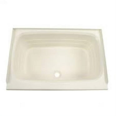 Lippert 209369 Better Bath 24" x 36" RV Bath Tub Center Drain Parchment