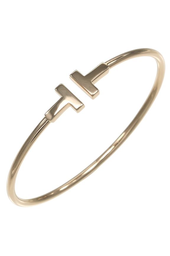 Pre-Owned Tiffany & Co. T-Wire Bracelet, Inner Circumference Approx. 15.5cm, 18K Pink Gold,...