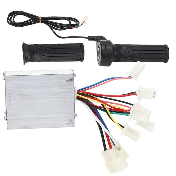 Brush Controller, Stable Performance E-Bike Thumb Throttle Grip, 24V For Electric Bicycle DIY Electric Scooter E-Bike Accessory