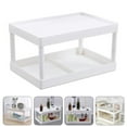 thumbnail image 6 of OULII White Double Layer Makeup Organizer Stand with Premium PP Material for Home Storage, 6 of 8