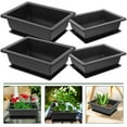 thumbnail image 1 of OULII 8Set Plastic Bonsai Pots with Tray for Small Plants and Home Furnishings 11.8x6.6in, 1 of 7