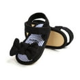 thumbnail image 5 of Penkiiy Baby Toddler Infant Girls Soft Open Toe Summer Sandals Flower Princess Flat Shoes Black for 9-12 Months, 5 of 5