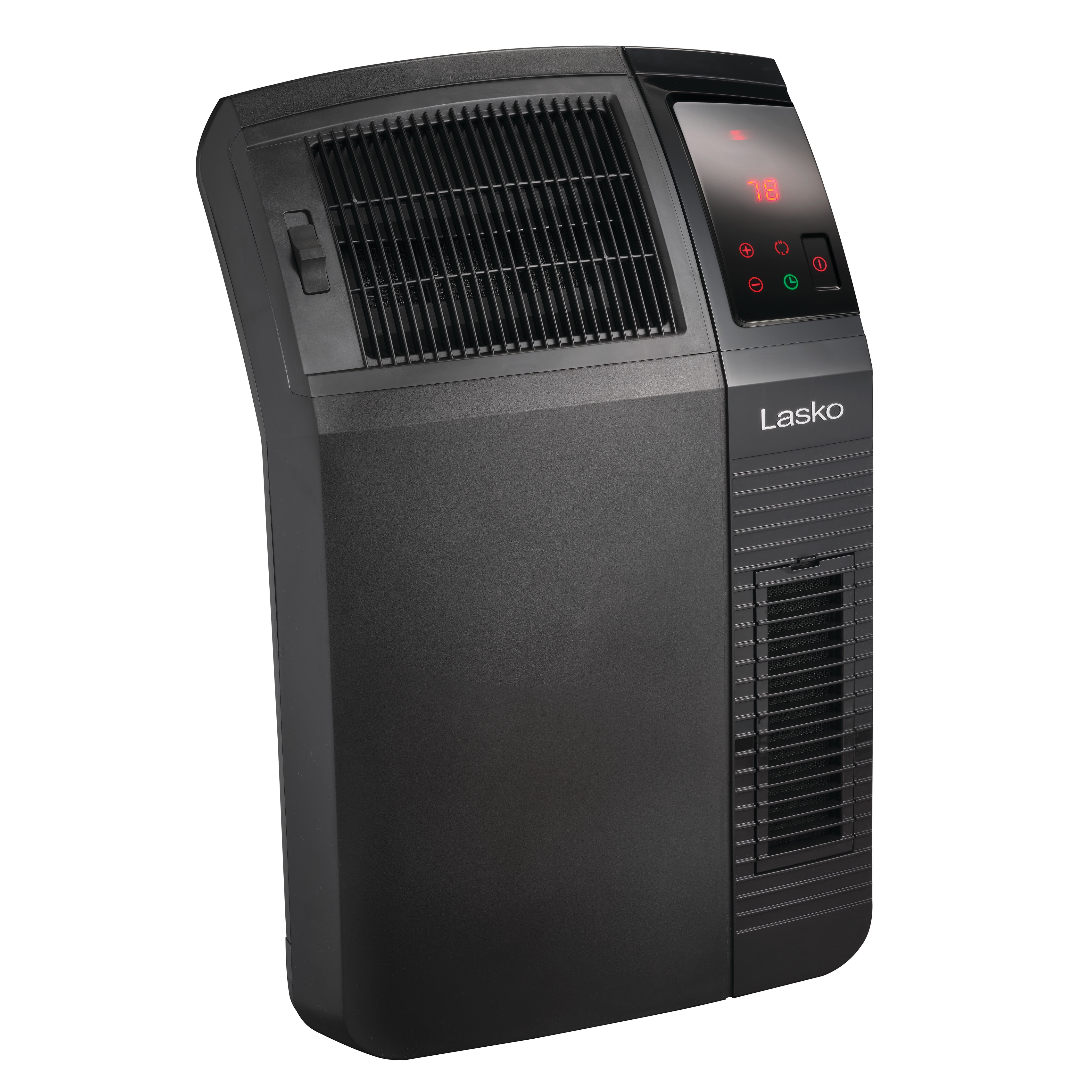 Lasko 1500W Electric Cyclonic Ceramic Room Space Heater with Timer, CC24920, Black