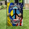 thumbnail image 4 of Flagwix American Ukraine Flag Make Love Not War TTV539F Ukraine Flags, Indoor Outdoor Decoration - House Flag (29.5" x 39.5"), 4 of 6