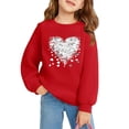 thumbnail image 3 of Valentine'S Day Bnwani Sweatshirt for Girls Cotton Crew Neck Long Sleeve Sweatshirt Cute Printed Tops Pullover, 3 of 3