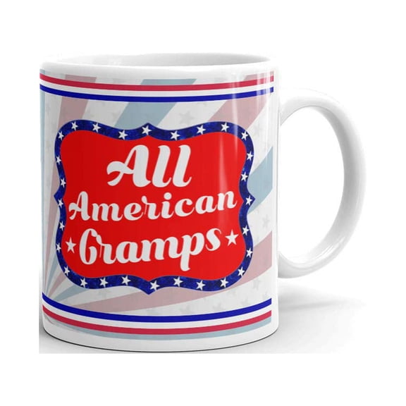 All American Gramps Patriotic Gifts Fourth of July Coffee Tea Ceramic Mug Office Work Cup Gift 11 oz