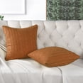 thumbnail image 5 of Home Soft Things 2 Piece Cable Knit Throw Pillow Cover - Burnt Orange - 20" x 20", 5 of 7