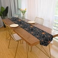 thumbnail image 4 of Dreamtimes Double Sided Halloween Cobweb Long Polyester Table Runner 13 x 90 Inches Spider Cobweb Table Cloth Cover Placemats for Kitchen Dinning Living Holiday Wedding Party Decor, 4 of 7