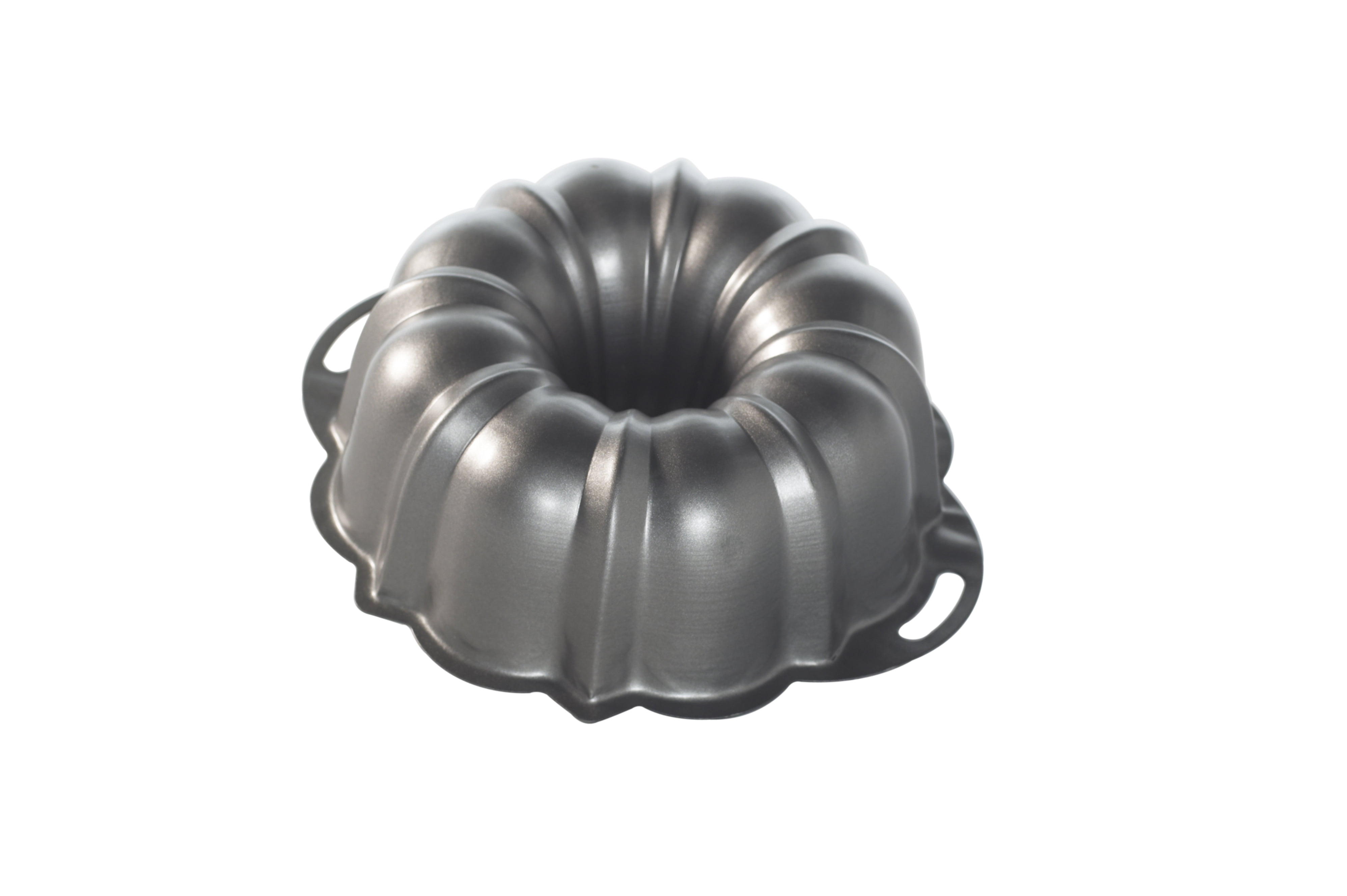 Nordic Ware Bundt Duet Pan - 1.3 quart 12.63 Length 6.63 Width - Cast Aluminum - Oven Safe, Grey