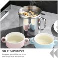 thumbnail image 4 of Bacon Grease Container, 1.4l Kitchen Stainless Steel Oil Container Can With Strainer And Anti-Slip Coaster Tray For Store Meat Frying Oil And Cooking Grease Storage, 4 of 9