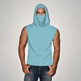 thumbnail image 1 of mfyjkho Tops Para Mujer, Camiseta Unisex De Verano Informal De Color Liso Sin Mangas Con Capucha Y Protector Solar De Seda Helada Con Mascarilla Tops De Gimnasio Para Mujer Xxxxxl, 1 of 7