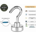 thumbnail image 3 of Magnetic Hooks For Decorating And Storage, Neodymium Magnets With High Pulling Force Ideal For Long Term Use In Your Home, Office, And More (10 Pack), 3 of 4