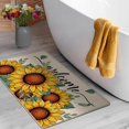 thumbnail image 6 of Welcome Spring Summer Sunflower Decorative Front Door Mat, Floral Leaves Doormat Indoor Outdoor Non-Slip Floor Entryway Rug, Fall Autumn Seasonal Home Kitchen Decoration 17x30 Inch, 6 of 6