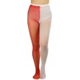 thumbnail image 3 of ToBeInStyle Women's Two Toned Jester Fishnet Tights - Red/White - One Size, 3 of 5